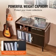 thumbnail image 4 of KFFKFF Support de Phonographe avec Prise Électrique, Capable de Ranger 350 LP, Table Tournante avec Rangement Rétro pour Disques Vinyles, Idéal pour Salon, Chambre, dans un Brun Riche, 4 of 9