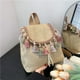 thumbnail image 1 of Bolso de playa para mujer Mochila de paja tejida de gran capacidad Vacaciones junto al mar (Estilo 3), 1 of 7