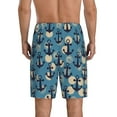 thumbnail image 3 of Fotbe Anchors Pajama Shorts for Men, Men's Pajama Bottoms, Sleepwear,Short Pajama Pants-4X-Large, 3 of 9