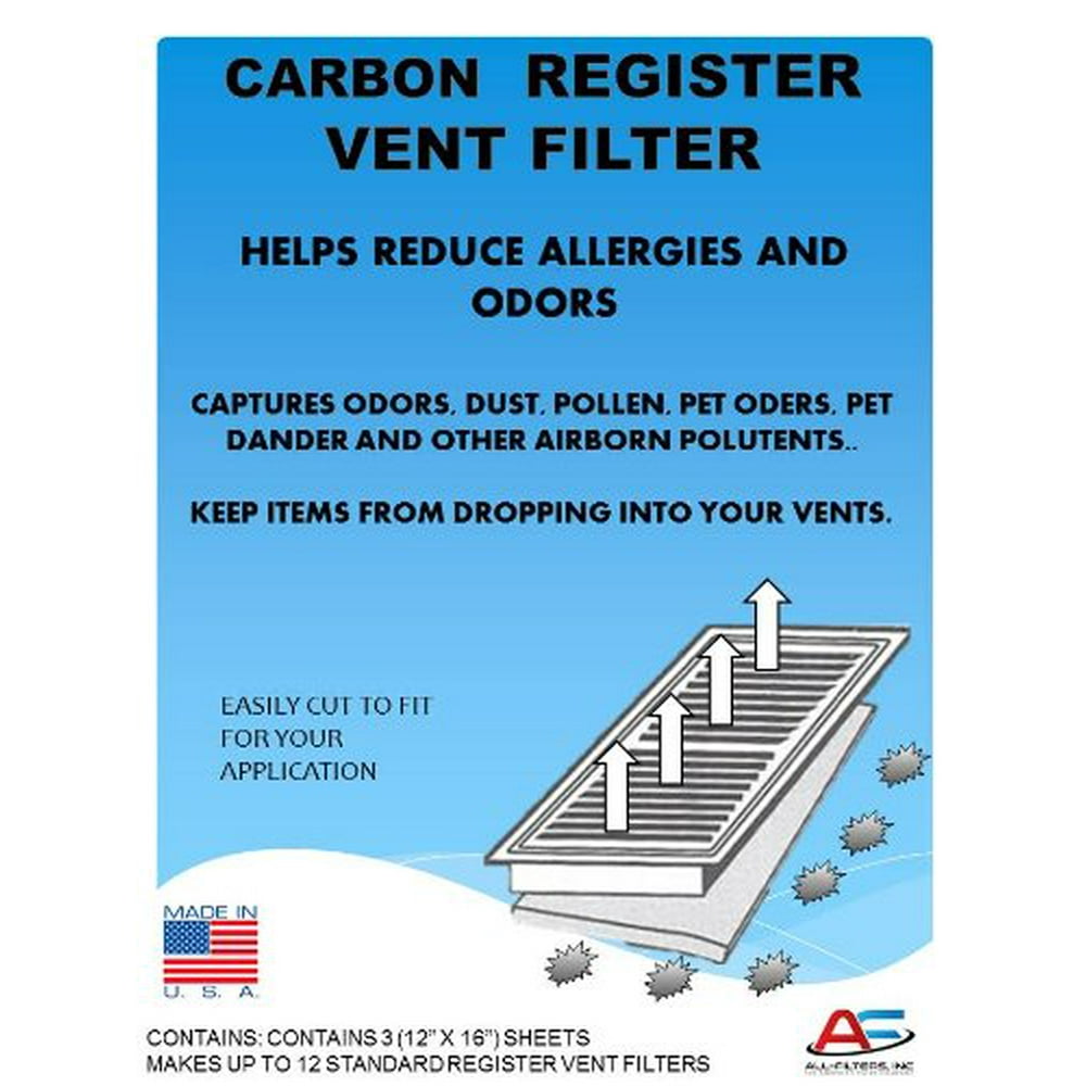 Carbon Register Vent Air, Odor & Dust Filters