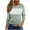 Gray, variant on Women's Tops 3/4 Sleeve Crewneck Solid Color Lightweight Casual Tee Tops Ladies Basic T-Shirts Black L