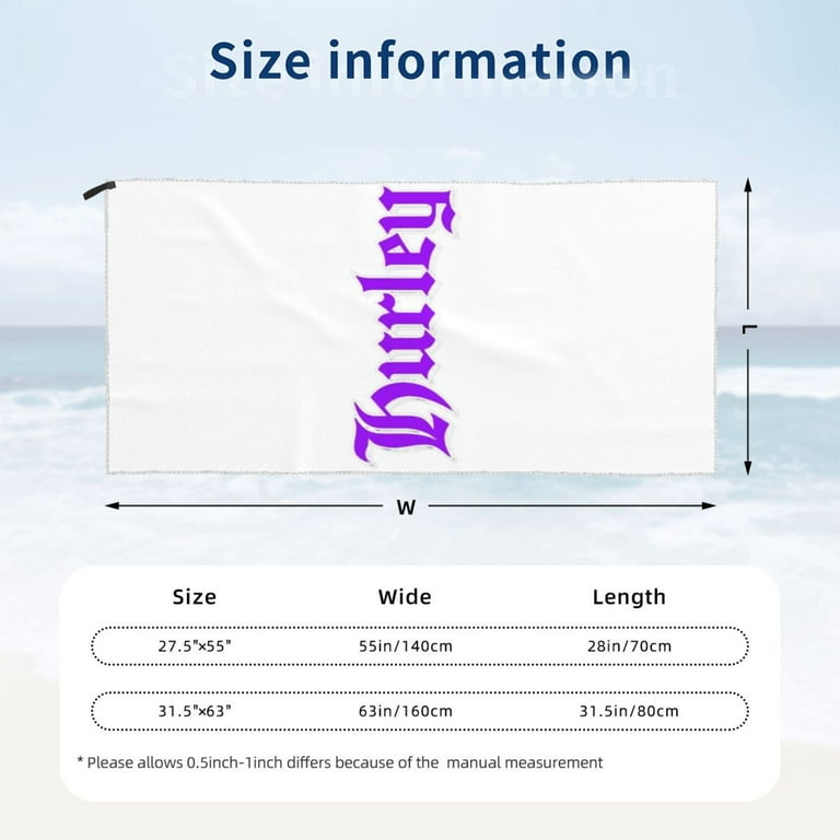 タオル Mastermind World Hurley Beach Towel Hurley Beach Towel Microfiber Bath Towels Soft Beach Blanket