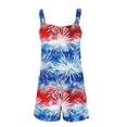 thumbnail image 4 of Nuoqisi Rompers for Women Summer Casual Sleeveless Short Overalls Boho Spaghetti Strap Shorts Jumpsuit with Pockets, 4 of 5