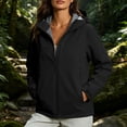 thumbnail image 2 of Yotami Women's Lightweight Rain Jacket Fall Hooded Windbreaker with Two-Way Zipper, Solid Hiking Outdoor Jacket, 2 of 5