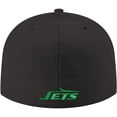 thumbnail image 4 of Men's New Era Black New York Jets Omaha Throwback 59FIFTY Fitted Hat, 4 of 6