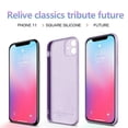 thumbnail image 2 of Fashion Straight Edge Liquid Silicone Case For iPhone 15 14 13 12 11 Pro mini Original Case XR X XS MAX 7 8 Plus SE 2020 Cover, 2 of 7