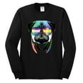 thumbnail image 2 of Wild Bobby, Colorful Pug DJ, Pop Culture, Men Long Sleeve Shirt, Black, Small, 2 of 4