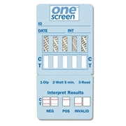 Angle View: ONESCREEN 10 PANEL DIP CARD - (THC/COC/AMP/OPI/mAMP/BAR/BZO/MTD/PCP/MDMA)