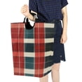 thumbnail image 4 of Yayeee Freestanding Laundry Hamper with Handle Collapsible Large Storage Basket for Clothes, Vibrant Red Tartan Pattern, 4 of 7