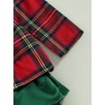 thumbnail image 6 of Toddler Baby Girl Christmas Dress Outfit Buffalo Plaid Ruffle Dress with Bow Princess Party Holiday Xmas Dress, 6 of 7