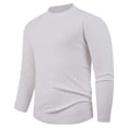 thumbnail image 1 of RXMEKW Elastic Knit Sweater for Men, Solid Color Round-Neck Long Sleeve Pullover, Polyester, Black L, 1 of 4