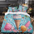 thumbnail image 3 of 3D Ice Cream Printed Comforter Cover Set Children Adult Unique Design Bedding Set Bedroom Decor,King (90"x104"), 3 of 5