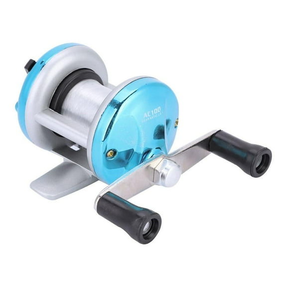 MixMart Portable Winter Ice Fishing Reel Wheel with Wire Tackle High Strength Spinning Outdoor Casting Tackle for Fishing