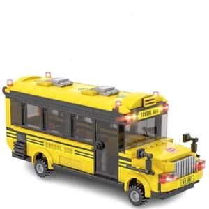 Building Toys for Kids, School Bus Toy 512 Pieces Building Blocks Set, Educational Building Toys Sets