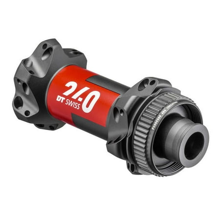 DT Swiss 240 Front Hub - 12 x 100mm, Center-Lock, Black/Red, 24H