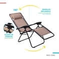 thumbnail image 3 of Silla Tipo Camastro Plegable Tecnologia Gravedad Cero Reclinable beige 6.49 pulg Elly Decor SO-SGC-BK, 3 of 9