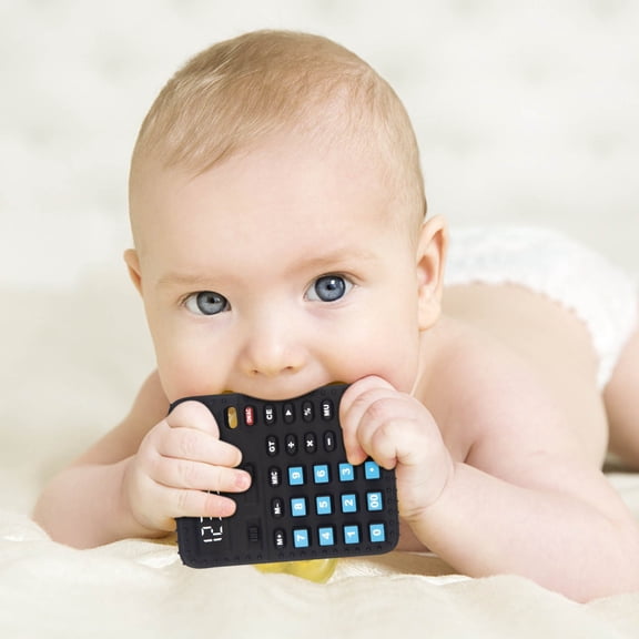 zdtodz Simulation Calculator Shape Teething Toys Teether Toys for Babies 6-12 Months, Sensory Teether Chew Toys for s Infant Teething Stick