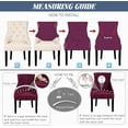 thumbnail image 6 of LKJYER Wingback Side Chair Cover Slipcover Velvet Stretch Arm Chair Protector Accent Chair Cover Slipcover Washable Upholstered Arm Dining Chair Covers for Dining Living Room Banquet Decor, 6 of 8