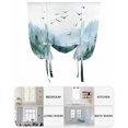 thumbnail image 6 of Green Ombre Forest Tie Up Curtains for Window, Thermal Insulated Balloon Shade Adjustable Rod Pocket Curtains Valance Panels for Kitchen Bathroom Cafe 42 x 45 Watercolor Mountain, 6 of 6