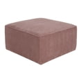 thumbnail image 4 of Newest 30.25" Square Corduroy Ottoman in Pink - Dense Foam & Spring Cushion, Modern Accent for Living Room​, 4 of 8
