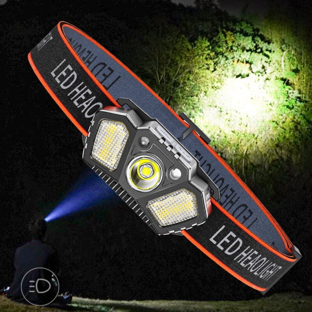 Linterna de cabeza XPE + LED Lámparas de trabajo USB recargables a prueba de agua para correr de noche FLhrweasw Nuevo