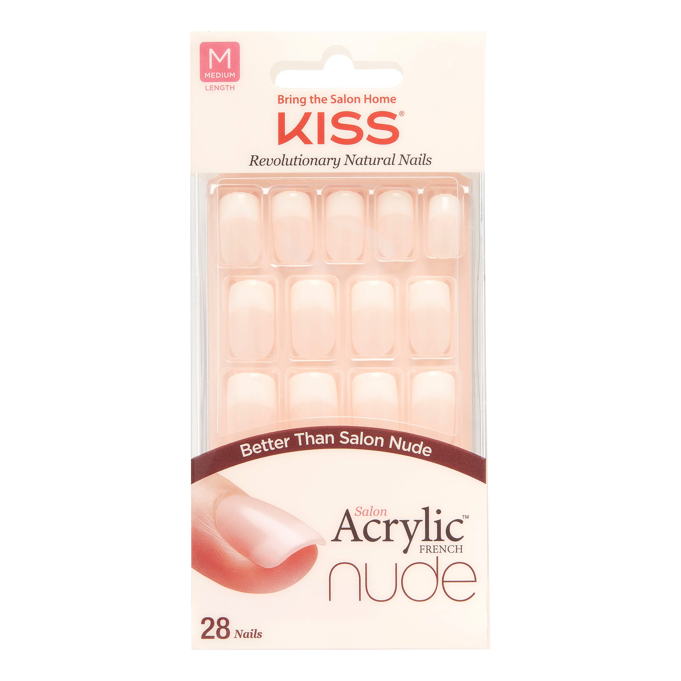 KISS Salon Acrylic Nude French Nails - Breathtaking
