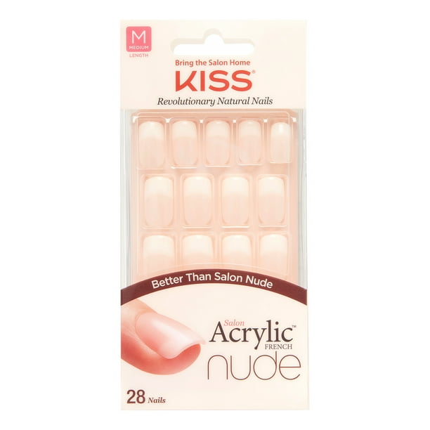 KISS Salon Acrylic Nude French Nails - Cashmere - Walmart.com