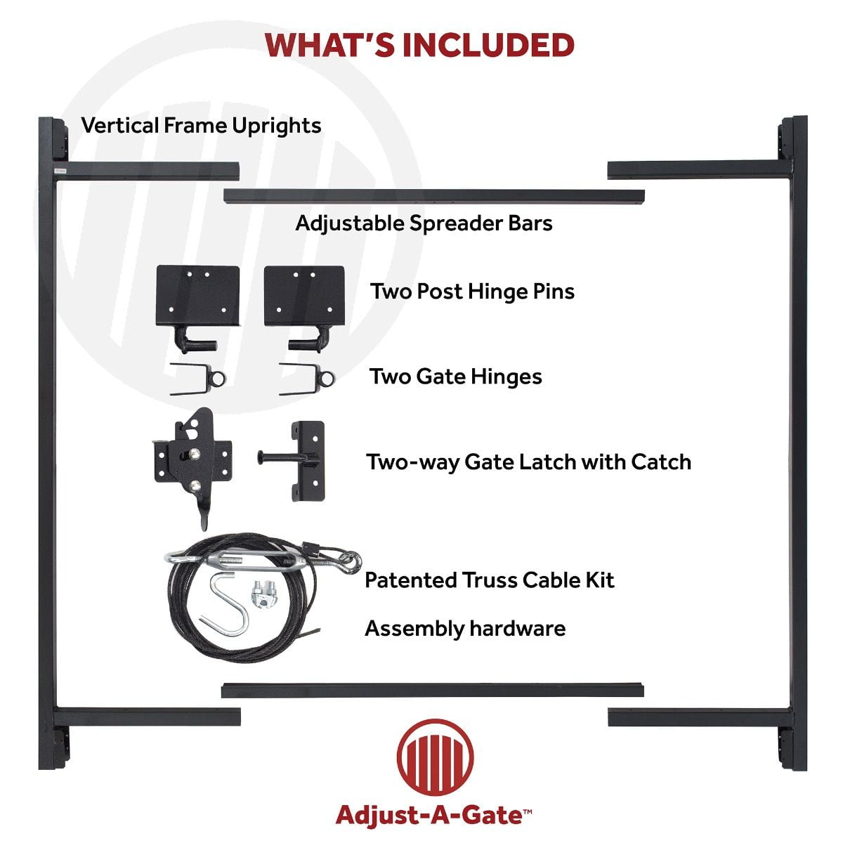 Adjust-A-Gate 3 Rail 60"H/ 36"- 60" W Kit-Contractor Series