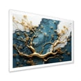 thumbnail image 2 of Designart "Ancient Treasures Gold and Emerald Bonsai I" Floral Framed Wall Art Decor - Traditional Gold Tree Marble Living Room Framed Canvas Art, 2 of 6