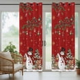 thumbnail image 5 of Outdoor Curtains for Patio Waterproof, Red Christmas Snowman Outdoor Privacy Panels Grommet, Xmas Snowflake Elk Tree Balls Blackout Outside Curtains for Porch/Cabana/Pergola/Gazebo 54"x108", 2 Panels, 5 of 8