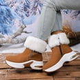 thumbnail image 6 of Cadancy Womens Winter Boots Thick Sole Plush Lining Furry Trim Warm Booties Side Zipper Snow Outdoor Anti-Slip Sude Sneakers Cold Weather Trendy Shoes, 6 of 9