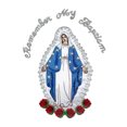 thumbnail image 5 of Baptism Virgin Mary Embroidered Patch Applique Santa Maria Christening Motif, 5 of 8