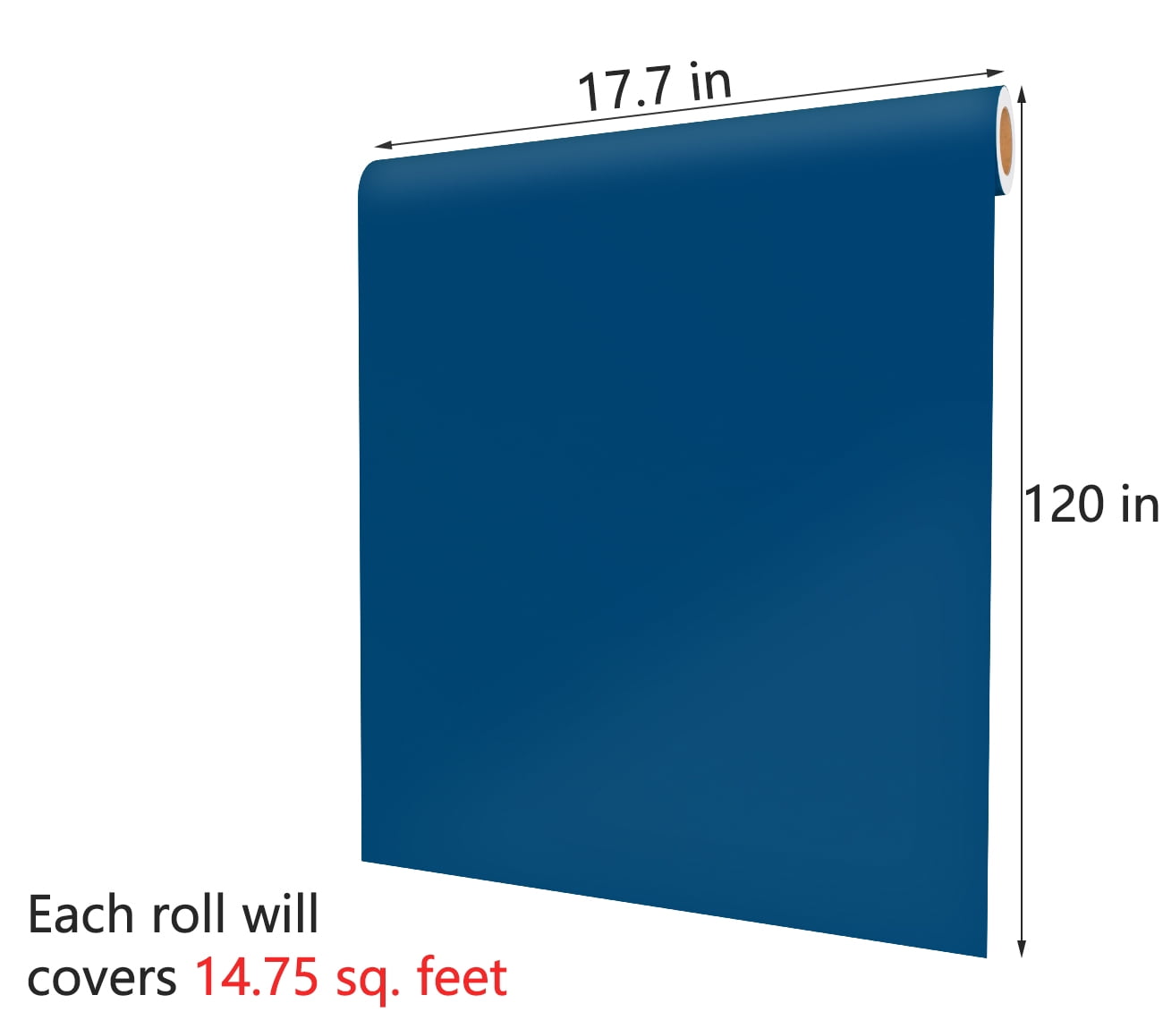30"X118" Blue Bulletin Board Paper Roll Easy Peel off Blue  Wallpaper Peel and