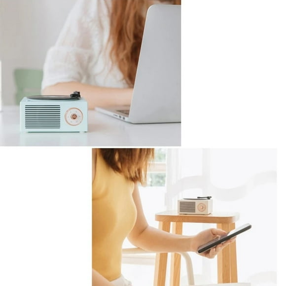Turntable Speaker USB Bluetooth V5.0 Record Player Vinyl Vinyl Record Player Vinyl Record Record Player Stereo Vintage Portable Speaker, Green