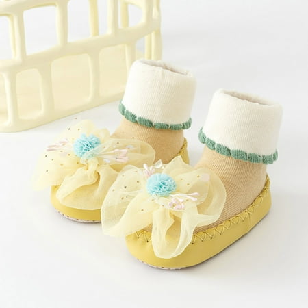 

Cathalem Size 5 Shoes for Baby Girls Autumn And Winter Children Toddler Shoes Boys And Girls Floor Sports Shoes Socks Shoes Flat Shoes Yellow 12 Months