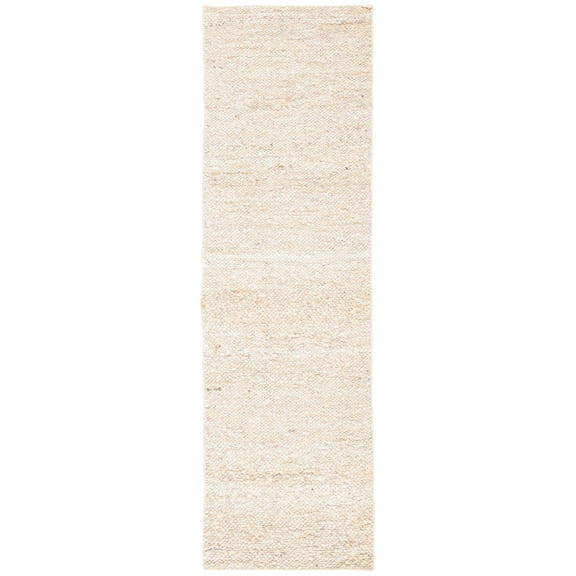 SAFAVIEH Natura Earnestine Solid Runner Rug, Ivory, 2' x 5'