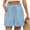 Light Blue, variant on Hurxie Women's Cotton Crinkled Lounge Shorts High Waist Drawstring Summer Casual Shorts with Pockets Light Blue,2XL
