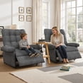 thumbnail image 2 of UHOMEPRO Modern Recliner Chair for Adults, Overstuffed Fabric Armchair with Adjustable Backrest & Footrest, Comfy Lounge Chair with Side Pocket for Living Room Bedroom Home Theater, 2 of 9