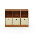 thumbnail image 3 of Pemberly Row Engineered Wood 3x2 Bookcase Storage w/Bins in Light Cherry/Ivory, 3 of 6