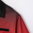 thumbnail image 6 of Zunfeo Mens Casual T-Shirts- Fashion Polo Shirts Gradient Pullover Short Sleeve Turn-Down Collar Leisure Top Jacket Red, 6 of 7