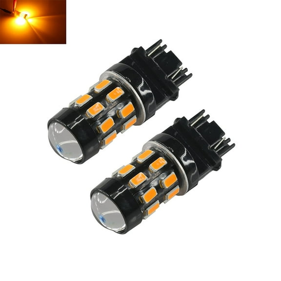3157 Amber Yellow High Power 5630 Chip 24-SMD Turn Signal/Parking Light Bulbs (3157, Yellow)