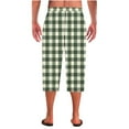 thumbnail image 6 of Vrorvz Men's Pajama Shorts Plaid Sleepwear Bottoms Elastic Waist Loungewear for Men Pjs Shorts with Pockets, 6 of 7