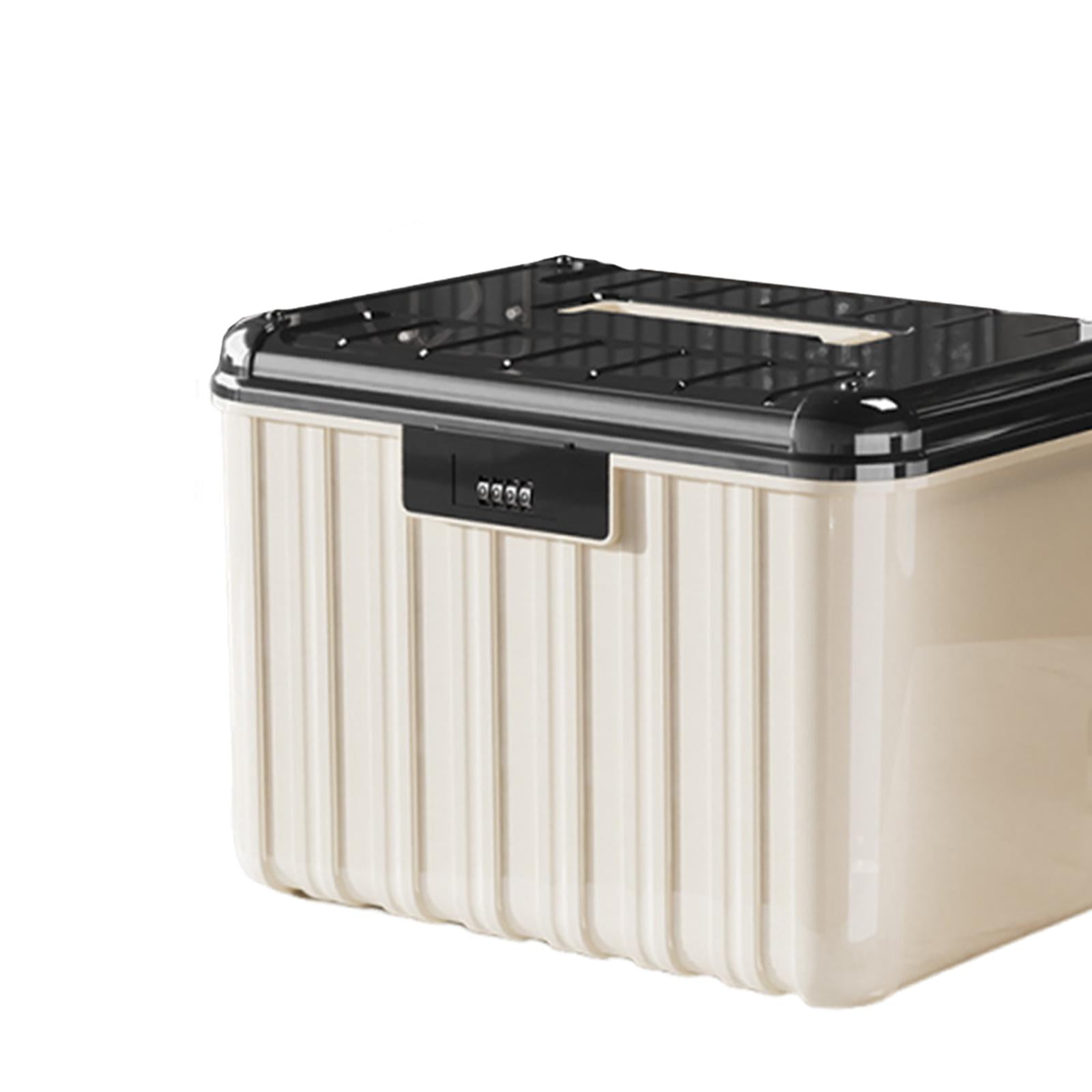 Fiocias Lockable Storage Bin Password Lock Storage Box Compartment Kids Toy Storage Case 36.2x28.5x25.7cm