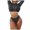 Black, variant on Utoimkio 3 Piece Tankini Swimsuits for Women Swim Long Sleeve Tank Top Bathing Suits with Shorts and Bra Athletic Swimwear