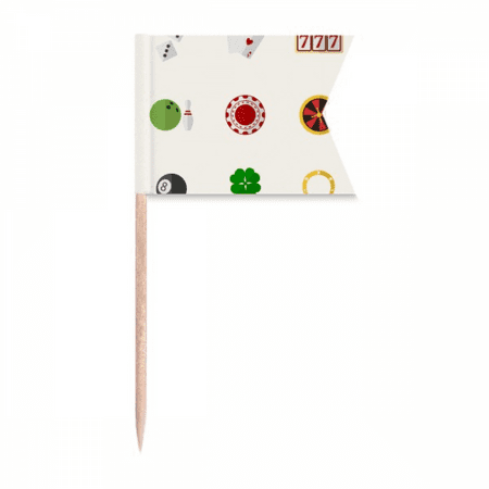 Casino Small Element Illustration Toothpick Flags Labeling Marking for Party Cake Food Cheeseplate