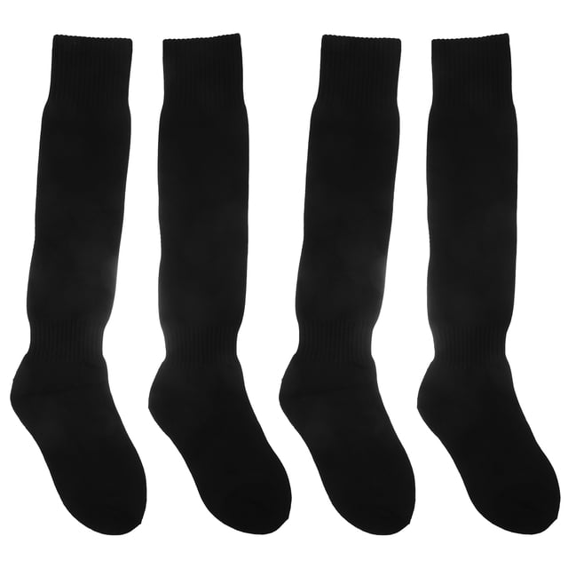 2 pares de medias de fútbol para niños medias largas calcetines de compresión calcetines de fútbol para deportes