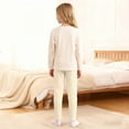 thumbnail image 5 of YMNXA Big Kids Girls Leggings Elastic Waist Solid Color Soft Stretch Plush Lined Thickened Thermal Tights For Casual Daily Wear Beige 3-4 Years, 5 of 6