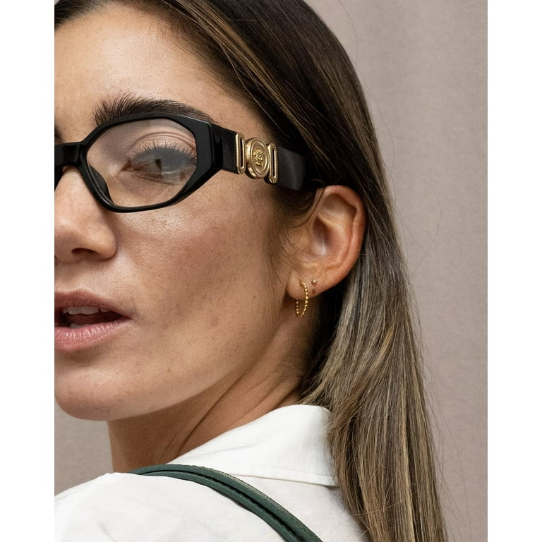 Versace Men's Eyeglasses with Demo Lenses & Irregular Versace Men's Eyeglasses with Demo Lenses & Irregular