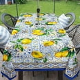 thumbnail image 3 of Outdoor Umbrella Tablecloth with Umbrella Hole for Rectangle Table 60x120 inch Lemon Patio Table Cloth with Zipper, 3 of 6