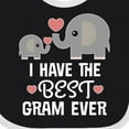 thumbnail image 4 of Inktastic Best Gram Ever Grandchild Boys or Girls Baby Bib, 4 of 4